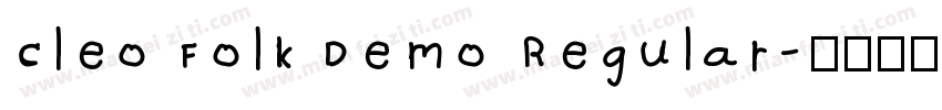 Cleo Folk Demo Regular字体转换